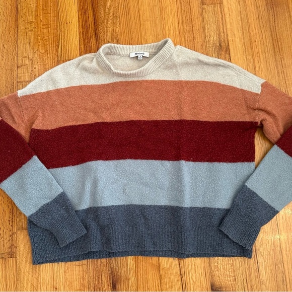 Madewell Crofton Striped Pullover Sweater in Coziest Yarn Size M mm (f6 - Picture 4 of 13
